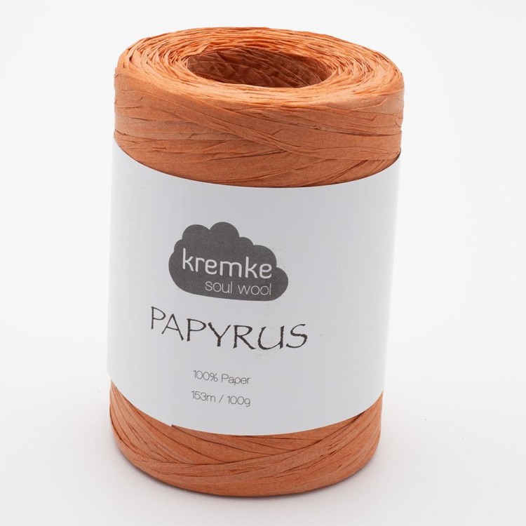 papyrus kremke rafia pomaranczowa wloczka papierowa motek wloczki .jpg