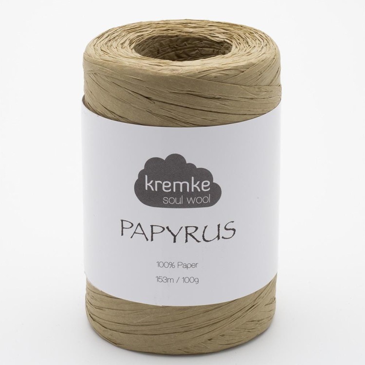 papyrus kremke rafia wloczka papierowa motek wloczki zielonarafia rafkikhaki.jpg
