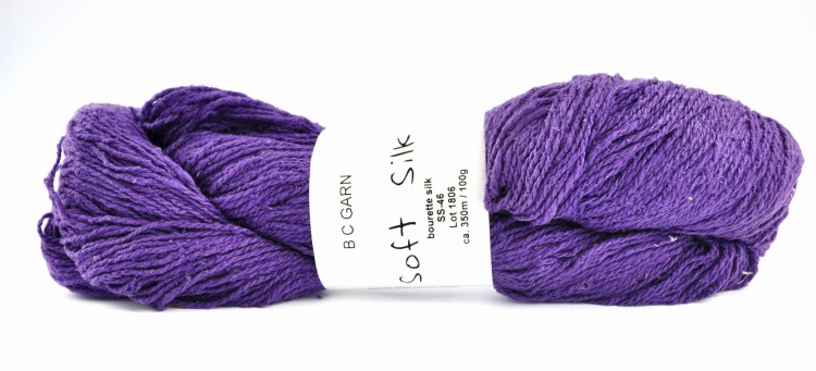 motek włóczka jedwabna bourette bc garn soft silk jagodowy.JPG