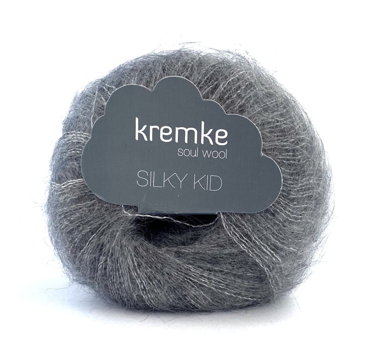 motek włóczka moherowa jedwabna  na lato moher jedwab z włoskiem Silky Kid stalowy szary.jpeg