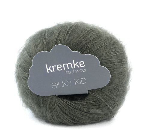 motek włóczka moherowa jedwabna  na lato moher jedwab z włoskiem Silky Kid zielony.jpeg