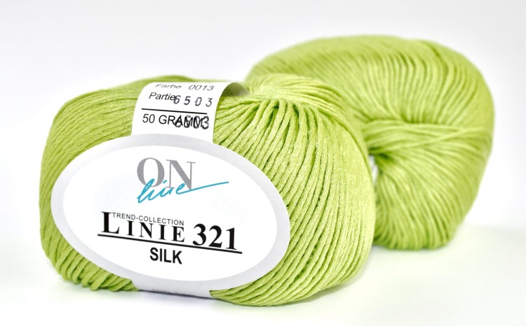 motek błyszcząca włóczka jedwabna na lato jedwab Online Silk zielony.JPG