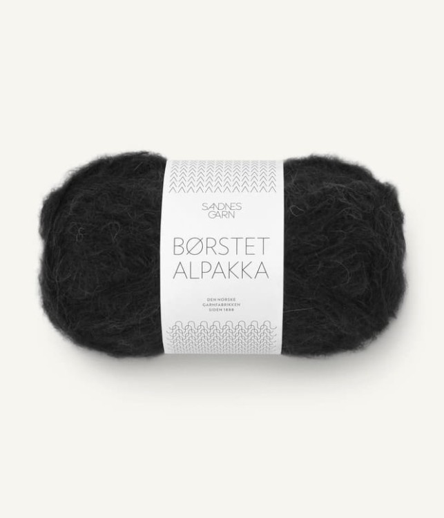 Sandnes garn borsted alpakka brushed alpaca alpaka wloczka z włosem  czarny 1099.jpg