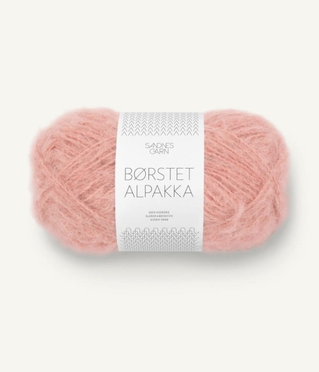 Sandnes garn borsted alpakka brushed alpaca alpaka wloczka z włosem rózowy pudrowy 4033_ferskenblomst.jpg