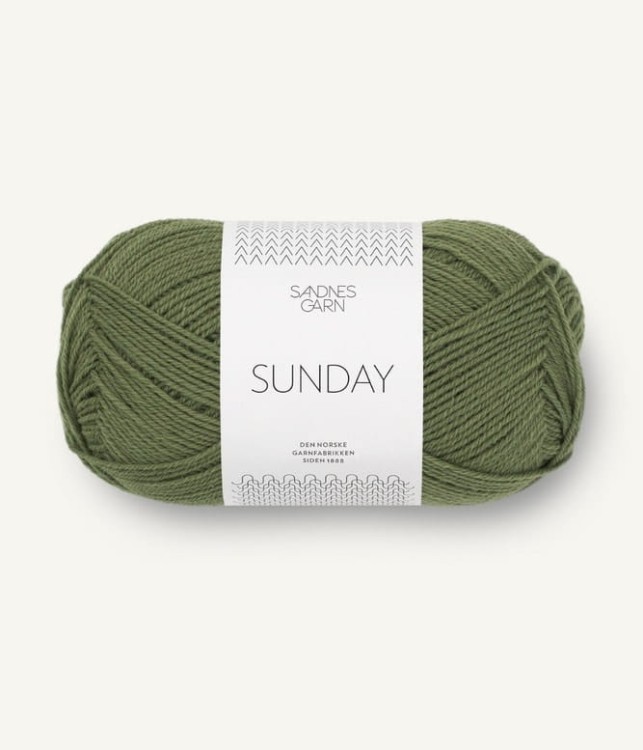 sandnes garn wloczka sunday 100% welna merynosa merino 9062_olivengronn.jpg