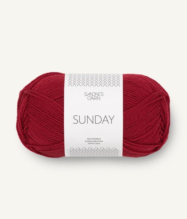 sandnes garn wloczka sunday 100% welna merynosa merino 4236_dyp-rod.jpg