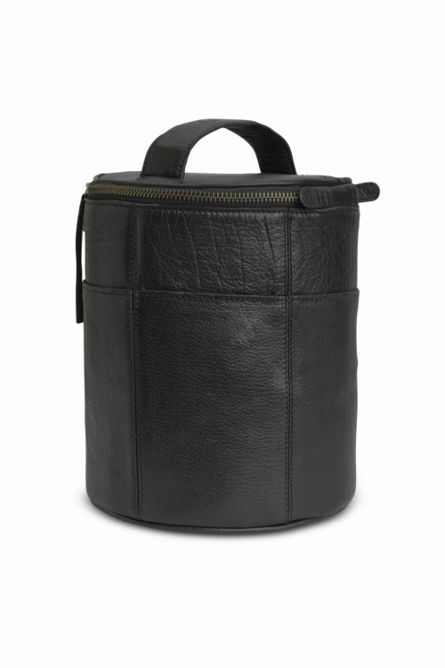 muud torba projektowa czarna duza dla dziewiarki torbka dziewiarska skorzana torebka - Saturn - Black - Extra 2.jpg