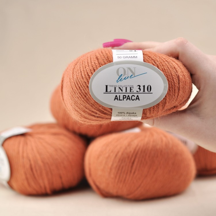 wloczka z welny alpaki naturalna welna premium pomaranczowa 20 alpaka.JPG