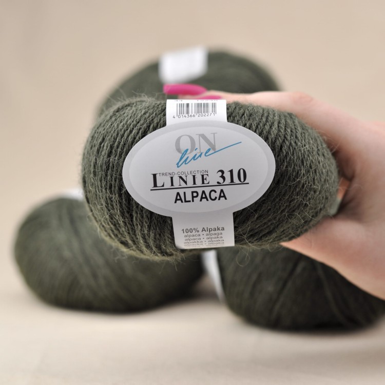 alpaka wloczka z welny alpaki naturalna welna premium  44 ciemny zielony.JPG