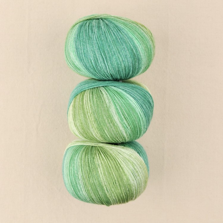 bardzo cienka wloczka melanzowa superwash 100% wełna merino starwool lace online zielony.JPG