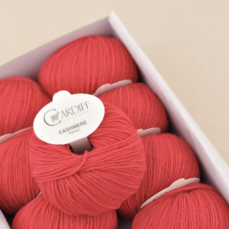 kaszmir cardiff cashmere classic wloczka kaszmirowa 564 gerbera intensywny czerwony.JPG