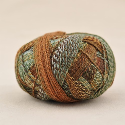 welna na skarpety wloczka welniana na skarpetki merino crazy zauberball schoppel wolle 1660 arroyo brazowy.JPG