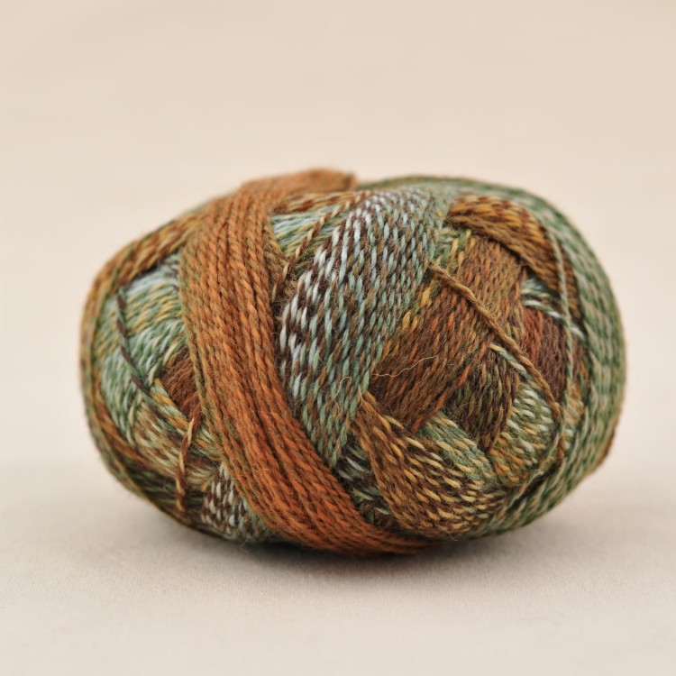 welna na skarpety wloczka welniana na skarpetki merino crazy zauberball schoppel wolle 1660 arroyo brazowy.JPG