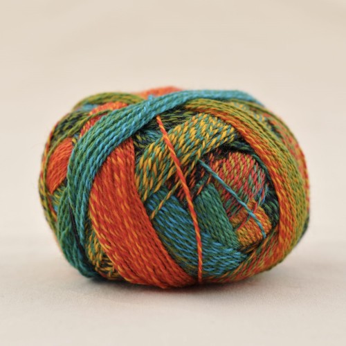 welna na skarpety wloczka welniana na skarpetki merino crazy zauberball schoppel wolle tropical fish.JPG