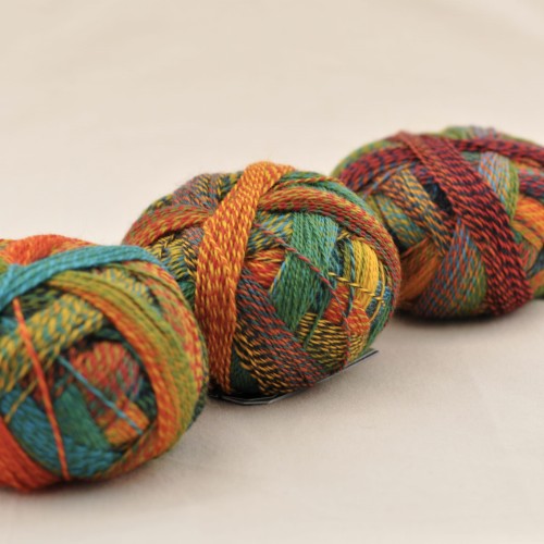 welna na skarpety wloczka welniana na skarpetki merino crazy zauberball schoppel wolle tropical fisz czerwona.JPG