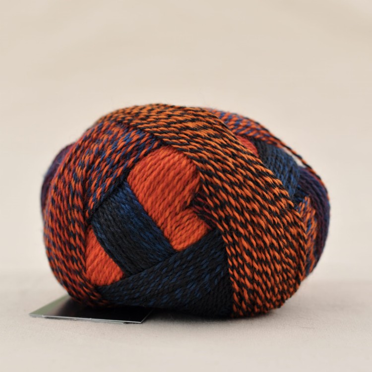 welna na skarpety wloczka welniana na skarpetki merino crazy zauberball schoppel wolle czerwona granatowa.JPG