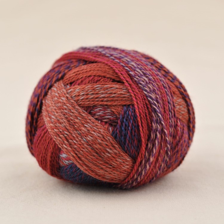 welna na skarpety wloczka welniana na skarpetki merino crazy zauberball schoppel wolle 2231 czerwony.JPG