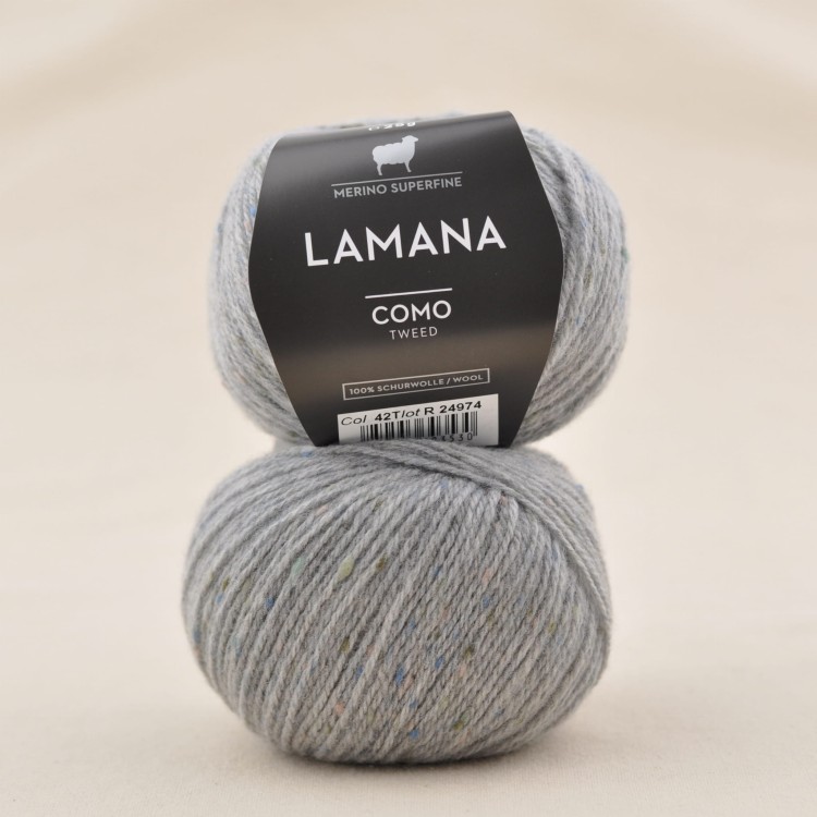 welna merino tweed lamana como tweed miekka wloczka dla dzieci jasny szary.JPG