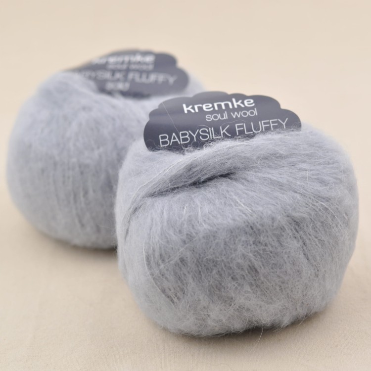 babysilk fluffy kremke soul wool wloczka alpaka jedwb welna dla uczulonych alergikow. popielaty.JPG