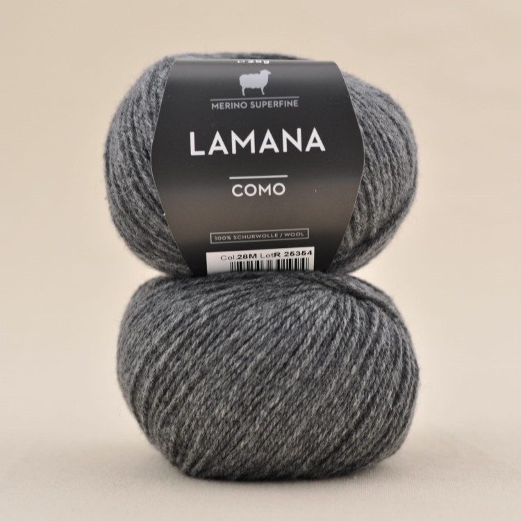 wloczka merynos welna merino 100% niegryzaca wloczka dla dziecka lamana como tweed 28 slate grey. szary ciemny.JPG
