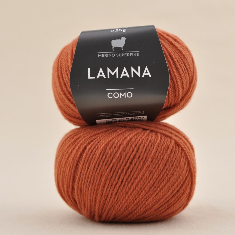 wloczka merynos welna merino 100% niegryzaca wloczka dla dziecka lamana como tweed 25 rudy miedziany.JPG