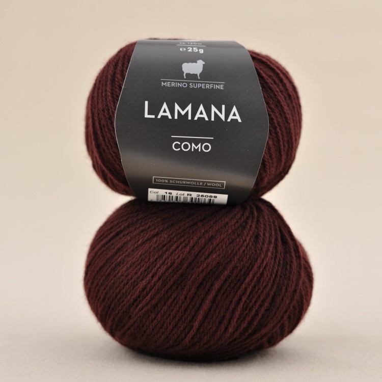 wloczka merynos welna merino 100% niegryzaca wloczka dla dziecka lamana como tweed 16 bordowy czerowny.JPG