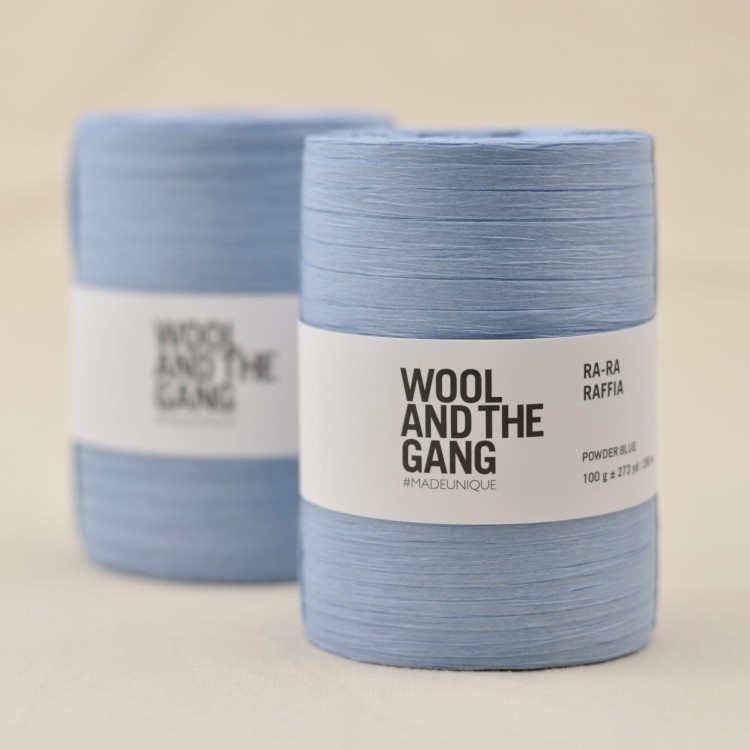 rafia ra ra raffia wloczka papierowa wool and the gang watg niebieska powder blue.JPG