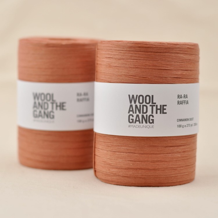 rafia ra ra raffia wloczka papierowa wool and the gang watg. cinnamon dust.JPG
