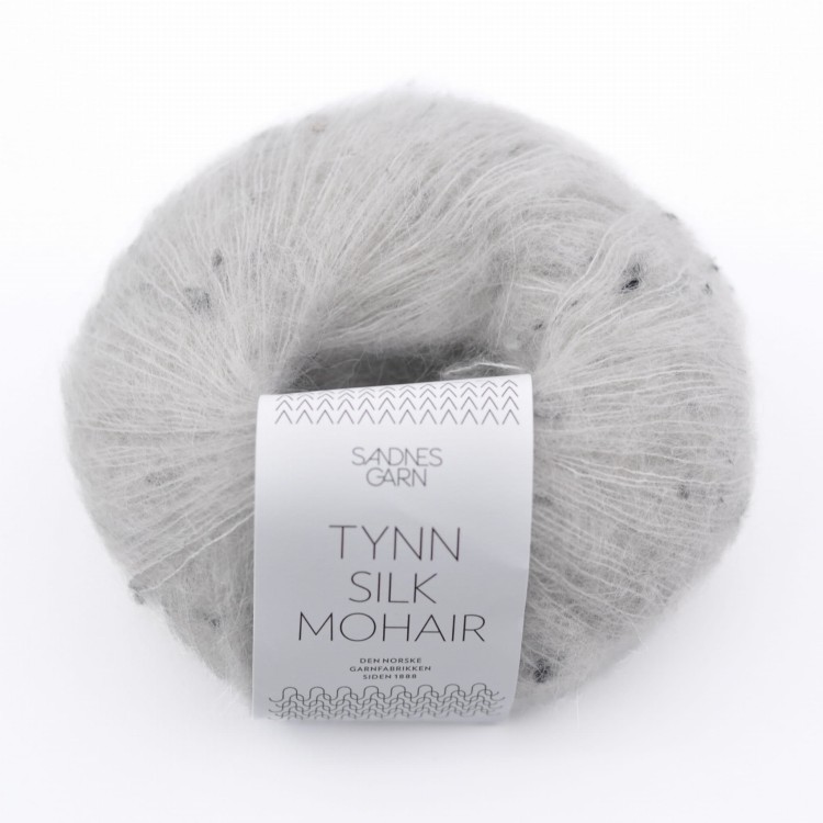 wloczka tynn silk mohair tweed 2600 sandnes garn moher jedwab welna  popielaty tweed.JPG