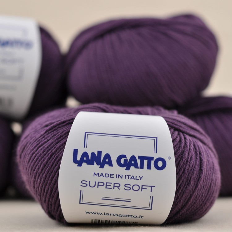włóczka merino super soft lana gatto wełna merynosa niegryząca wloczka dla dziecka fioletowy 14676.JPG