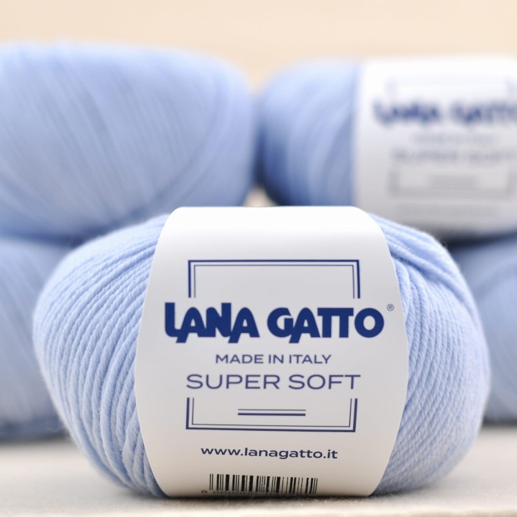 włóczka merino super soft lana gatto wełna merynosa niegryząca wloczka dla dziecka jasny niebieski 12260.JPG