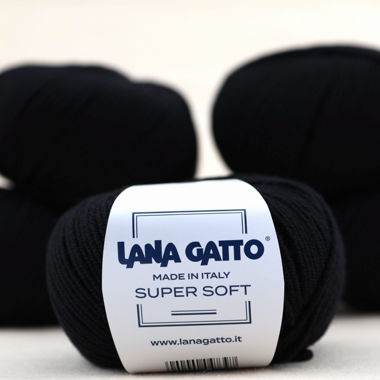 włóczka merino super soft lana gatto wełna merynosa niegryząca wloczka dla dziecka czarny 10008.JPG