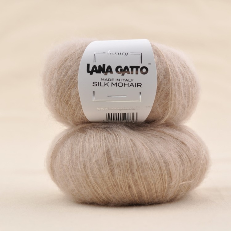 wloczka kid silk lana gatto mohair silk jedwab mohe 30481 bezowy.JPG