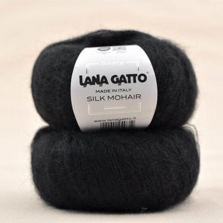 wloczka kid silk lana gatto mohair silk jedwab mohe czarny 6037.JPG