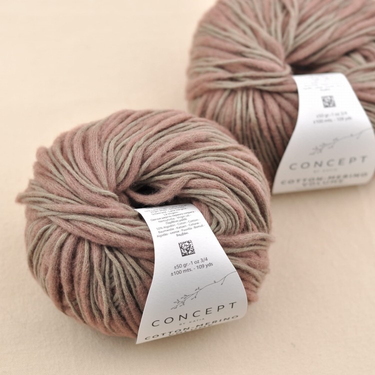 wloczka cotton merino volume concept by katia nierowna nitka welna merino i bawelna 205 bezowy.JPG