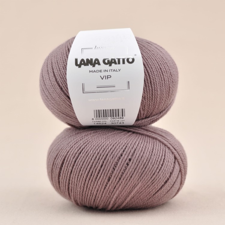 wloczka vip lana gatto miękka welna merynosa kaszmir dla dziecka 14624 brudny rozowy.JPG