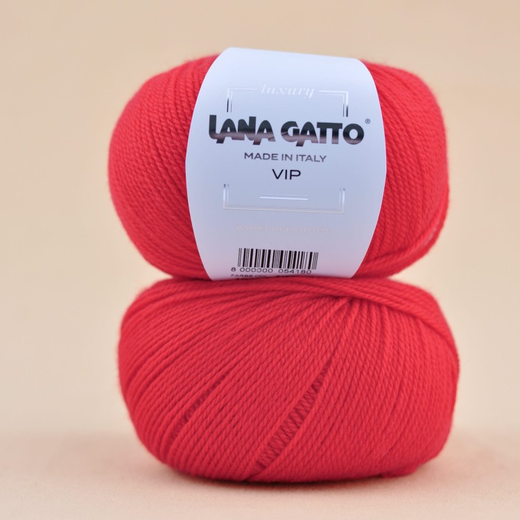 wloczki lana gatto vip welna merino merynosa wloczka niegryzaca kaszmir motek czerwony 1010 .jpg