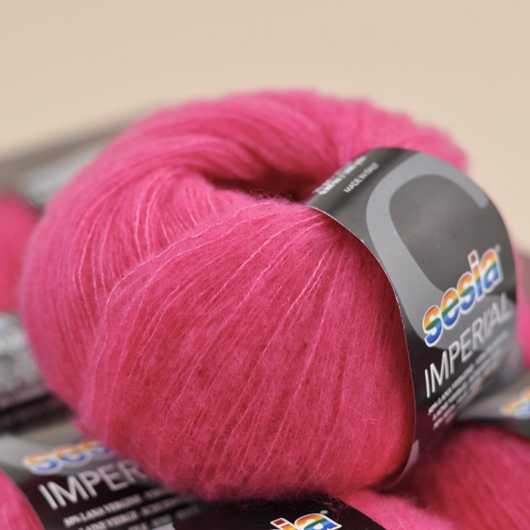 puszysta wloczka imperial sesia welna merino merynosa jedwab kaszmir zamiennik kid silk drops moher jedwab 2371 rozowy fuksja.JPG