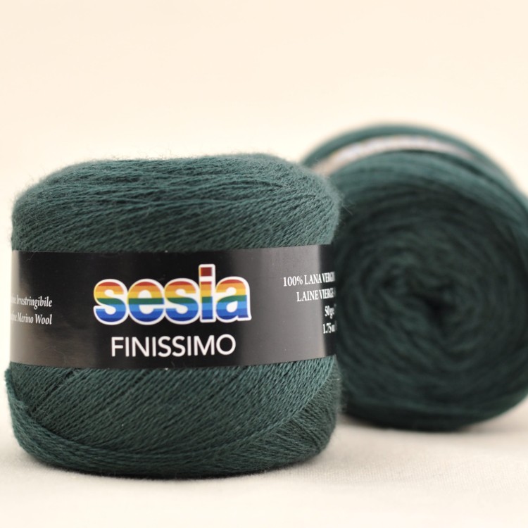 bardzo cienka wloczka do laczenia welna merino merynosa sesia finissimo 2458 zielony.JPG