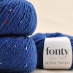 SUPER TWEED - 07 kobaltowy niebieski (FONTY)