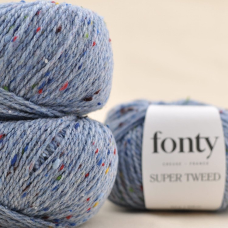 wloczka super tweed fonty gruba welna moher dzierganie 09 niebieski.JPG