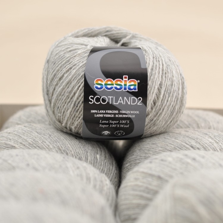 cienka wloczka merino tweed na druty dzierganie scotland sesia welna merynosa 74 popielaty.JPG