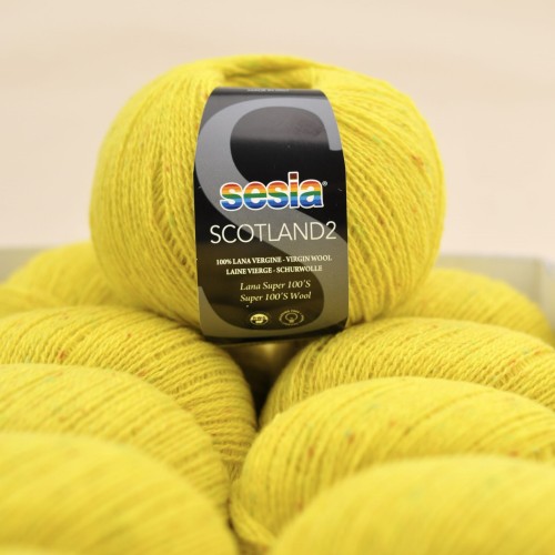 cienka wloczka merino tweed na druty dzierganie scotland sesia welna merynosa 3482 zolty limonka cytryna .JPG