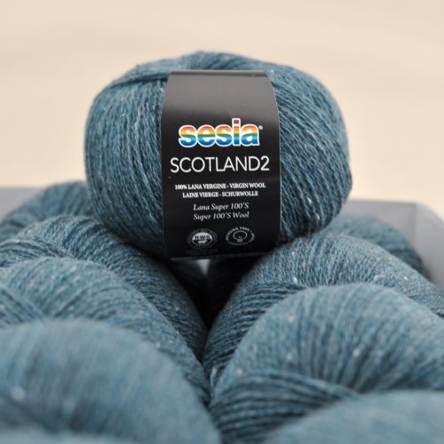 cienka wloczka merino tweed na druty dzierganie scotland sesia welna merynosa  3643 niebieski zielony petrol.JPG