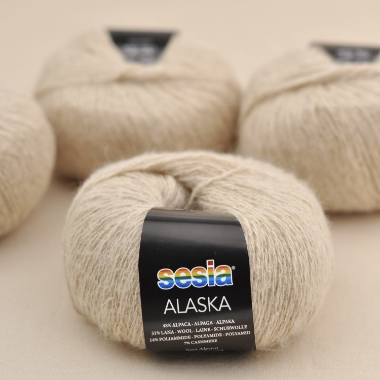 cienka wloczka alaska sesia alpaka suri welna owcza merino merynosa kaszmir druty dzierganie 7391 bezowy.JPG