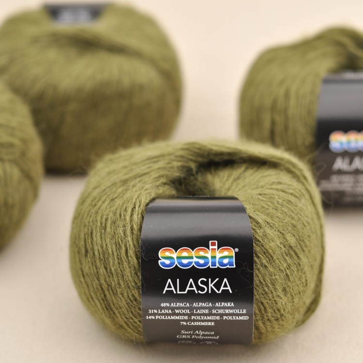 cienka wloczka alaska sesia alpaka suri welna owcza merino merynosa kaszmir druty dzierganie 5884 zielony.JPG