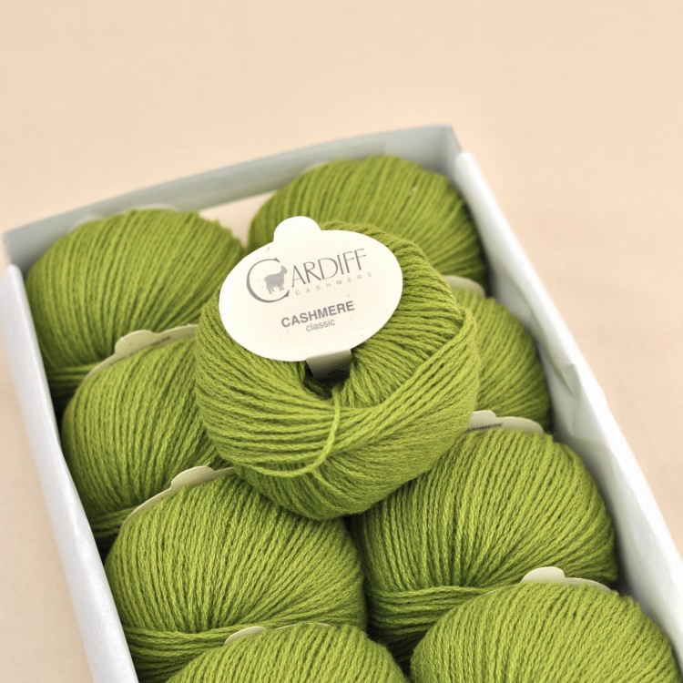 wloczka kaszmirowa cardiff cashmere classic welna kaszmir motek ZIELONY NIWA.JPG
