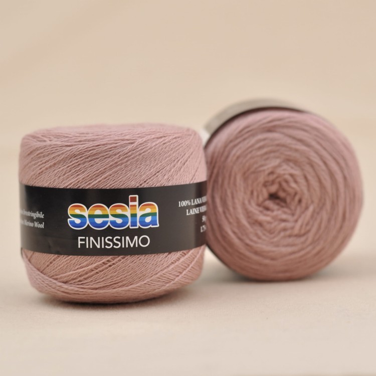 bardzo cienka wloczka finissimo sesia motek welna mweynosa merino  rozowy.JPG