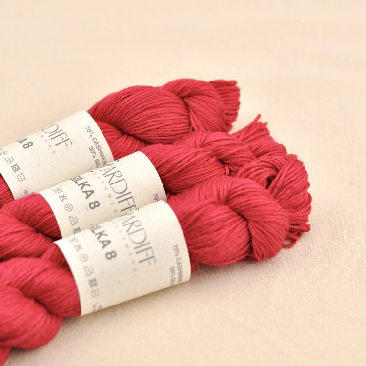 wloczka kaszmirowa cardiff cashmere kaszmir jedwab silka 8 silk pippa  14 czerowny rozowy.JPG