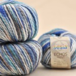 ECHOS PRINT - 4858 mix niebieski (Sesia)